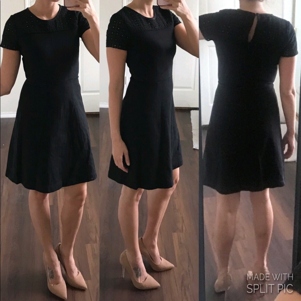 Stunning J. Crew black eyelet dress